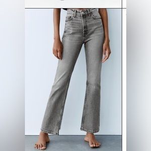 Sold out Zara stove pipe jeans size 25, Anthracite grey, high rise